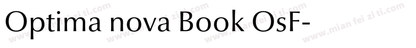 Optima nova Book OsF字体转换